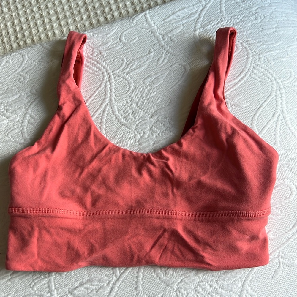 Lululemon Athletica Pink Red Sleeveless Crop Tank Sports Bra